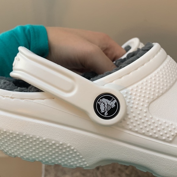 White Fur-Lined Crocs - Picture 11 of 11